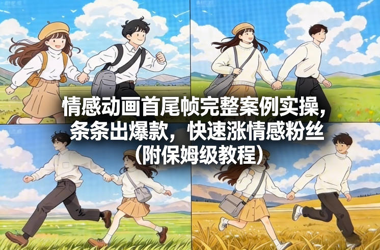 情感动画首尾帧完整案例实操，条条出爆款，快速涨情感粉丝(附保姆级教程) 图片