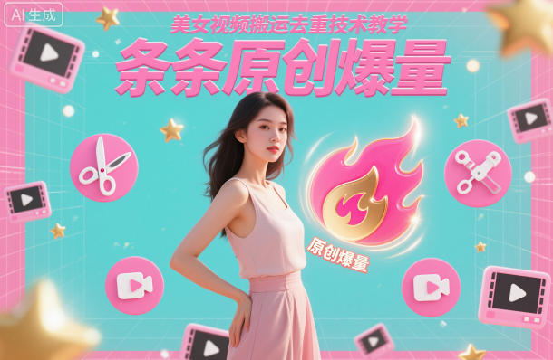 美女视频搬运去重技术教学，条条原创爆量 图片
