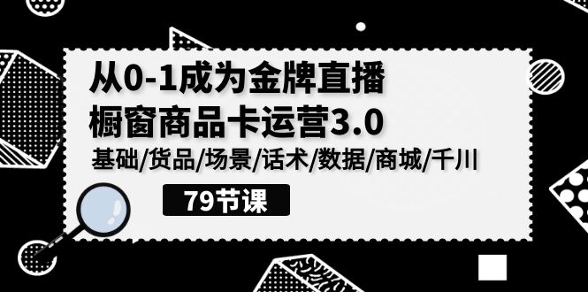 0-1成为金牌直播-橱窗商品卡运营3.0，基础/货品/场景/话术/数据/商城/千川 图片