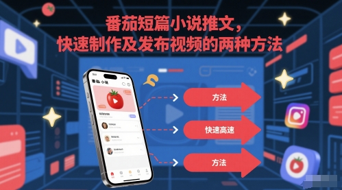 番茄短篇小说推文,快速制作及发布视频的两种方法 图片 番茄短篇小说推文,快速制作及发布视频的两种方法 图片
