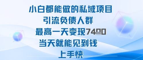 2025年小白都能做的私域项目引流负债人群最高一天变现1k+高变现难度低当天就能见到钱上手快 图片 2025年小白都能做的私域项目引流负债人群最高一天变现1k+高变现难度低当天就能见到钱上手快 图片