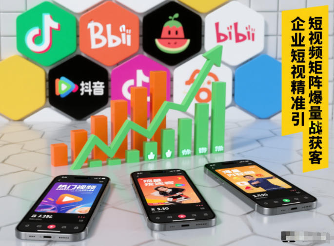 企业短视频精准引流矩阵获客，短视频矩阵爆量战法 图片