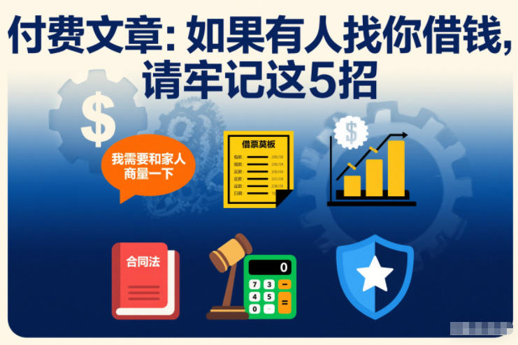 付费文章：如果有人找你借钱，请牢记这5招 图片