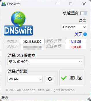 DNS切换工具DNSwift v1.1中文版 图片