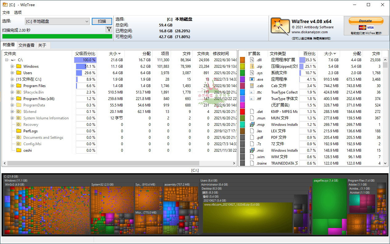 WizTree磁盘分析工具v4.15便携版 图片