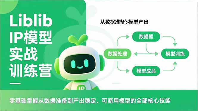 Liblib IP模型实战训练营，零基础掌握从数据准备到产出稳定、可商用模型的全部核心技能 图片