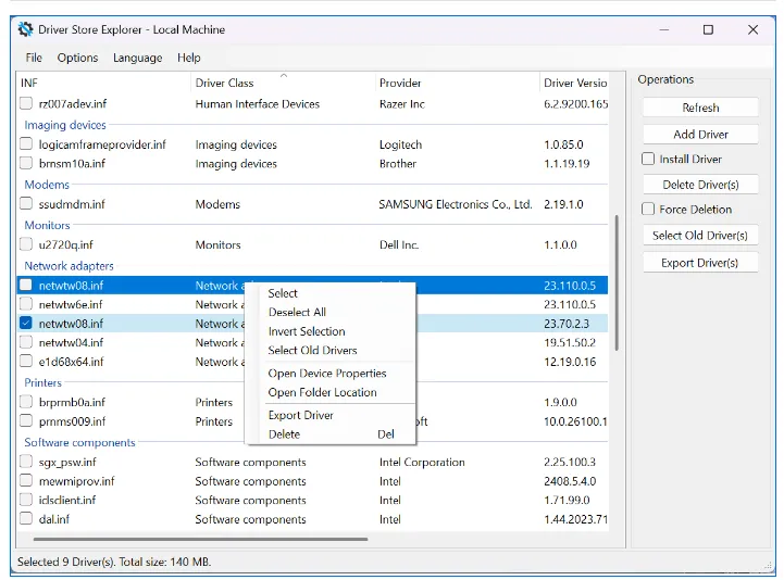 Driver Store Explorer(Windows驱动管理工具) 图片 Driver Store Explorer(Windows驱动管理工具) 图片